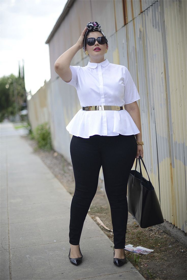 Blusa blanca mujer elegante, Casual wear | Plus Size Workwear Outfits |  Camisa blanca, Plus Size Outfits, Plus-size model