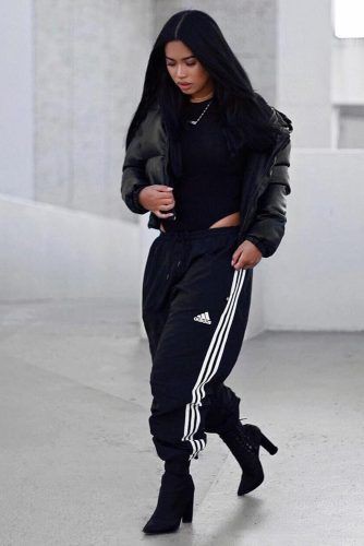 Adidas Originals Mens Black Track pants with three stripes  eBay