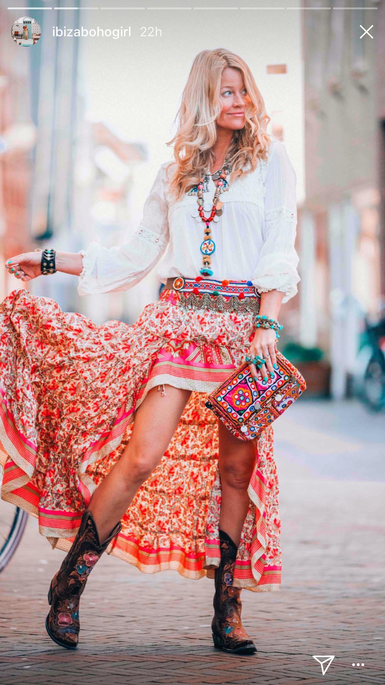bohemian attire with boots