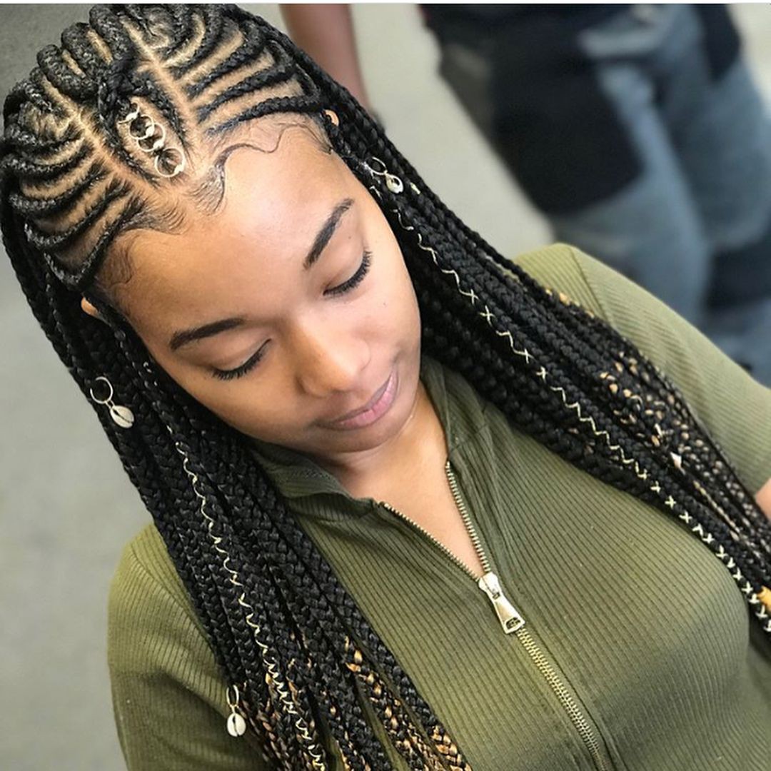 Modern Design For Cornrows Hairstyle Box Braids Fulani Braids 