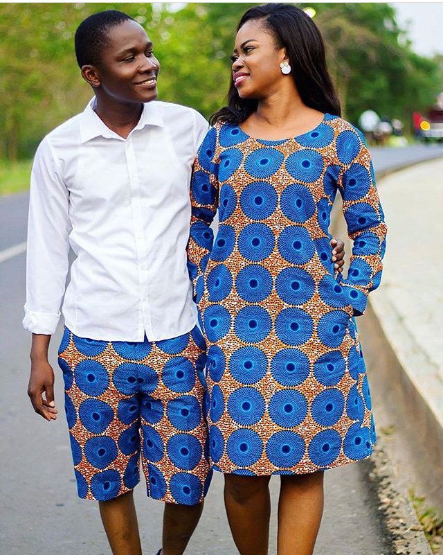 Black couple matching african outfits | Kitenge Fashions For Couples ...