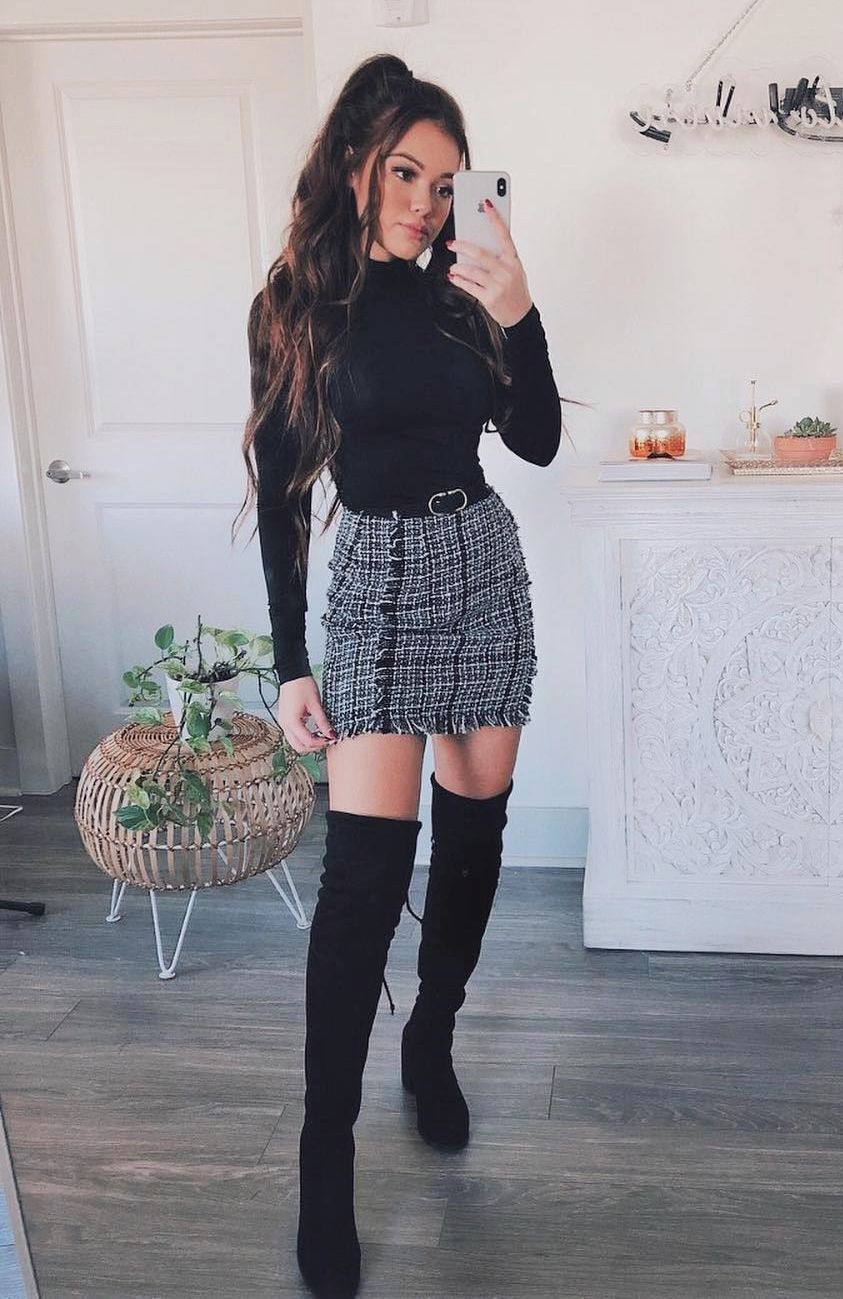 Cute winter outfits skirt, Pencil skirt | Birthday Dinner Outfit Ideas ...