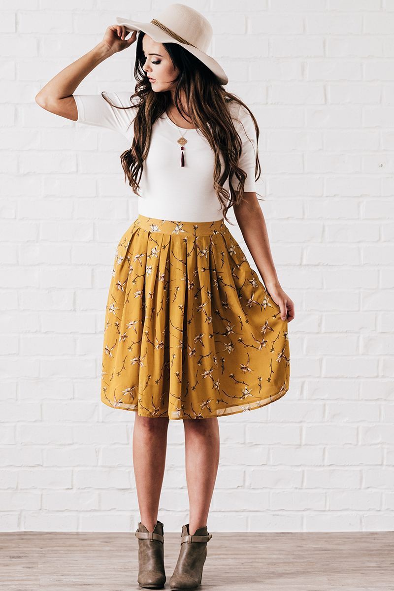 knee length skirts styling