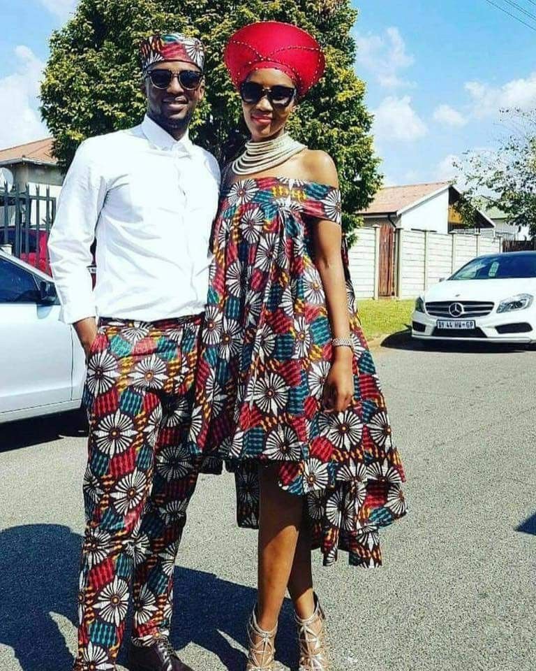 Traditional attire for couples, Wedding dress African