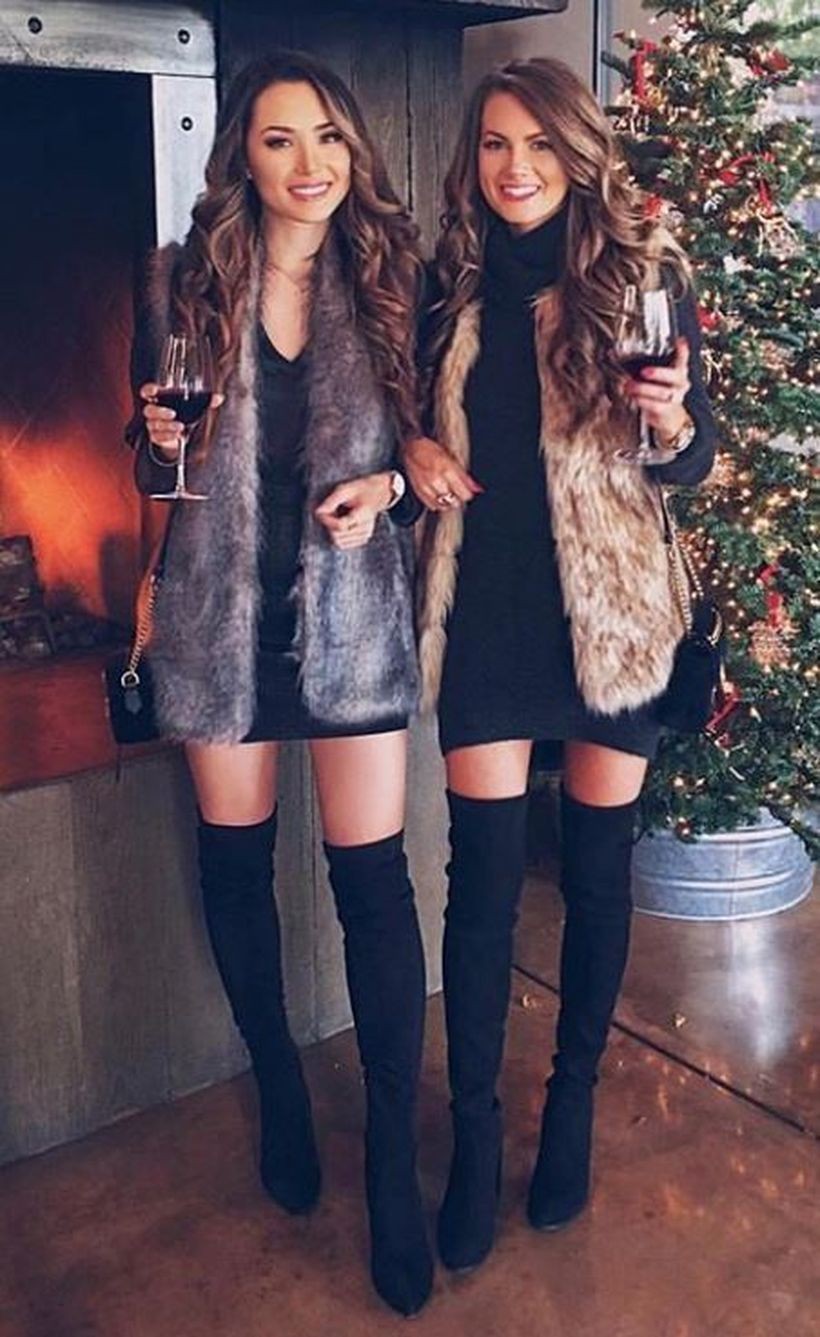 Find Out These Nice And Adorable Winter Party Outfits Winter Clothing Outfits With Faux Fur 