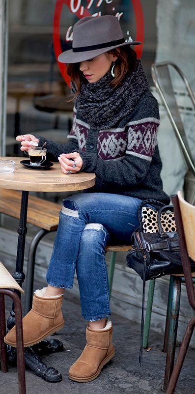 Get more ideas on uggs look, Casual wear | Outfits With Uggs | Casual wear,  Ripped Jeans, Sheepskin boots