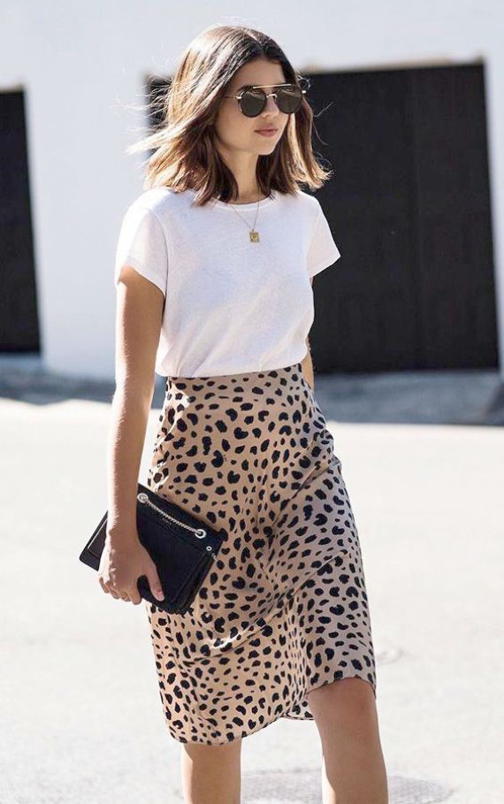 white top and skirt outfit