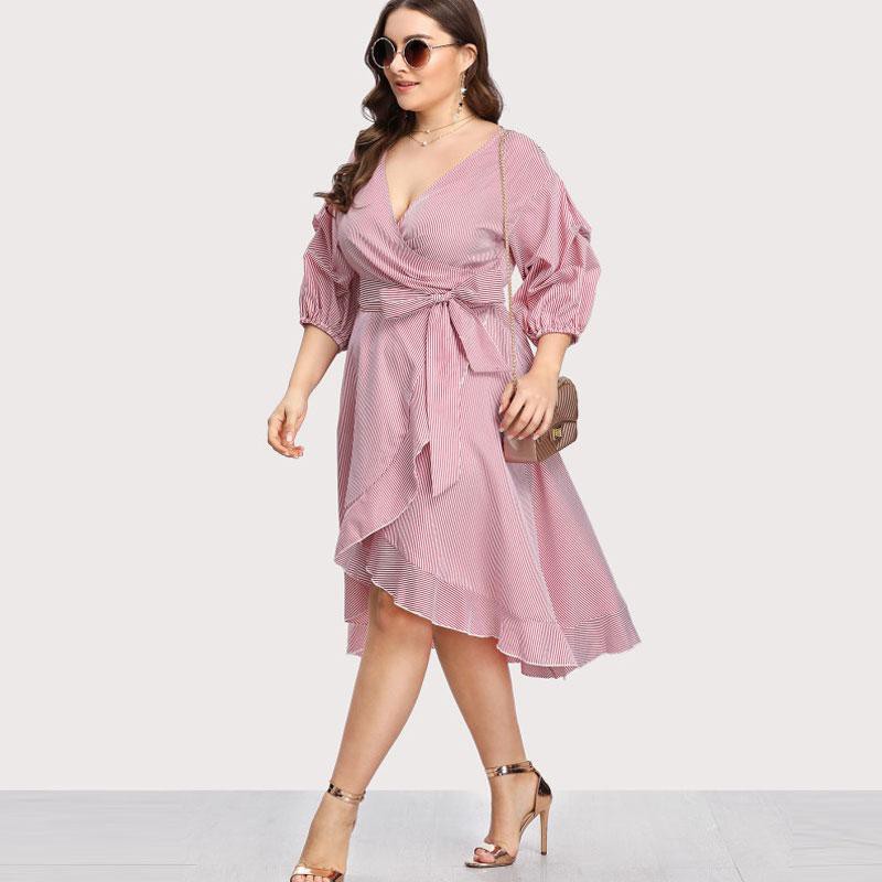 Petunia Wrap Cami Dress Cute Cocktail Outfit For Plus-Size Girls | Plus ...