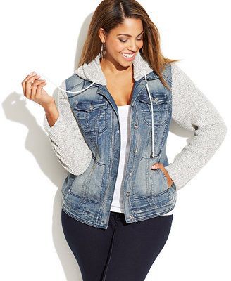 Plus size denim jacket | Denim Vest Outfit Ideas | Casual wear, Clothing Denim Outfits