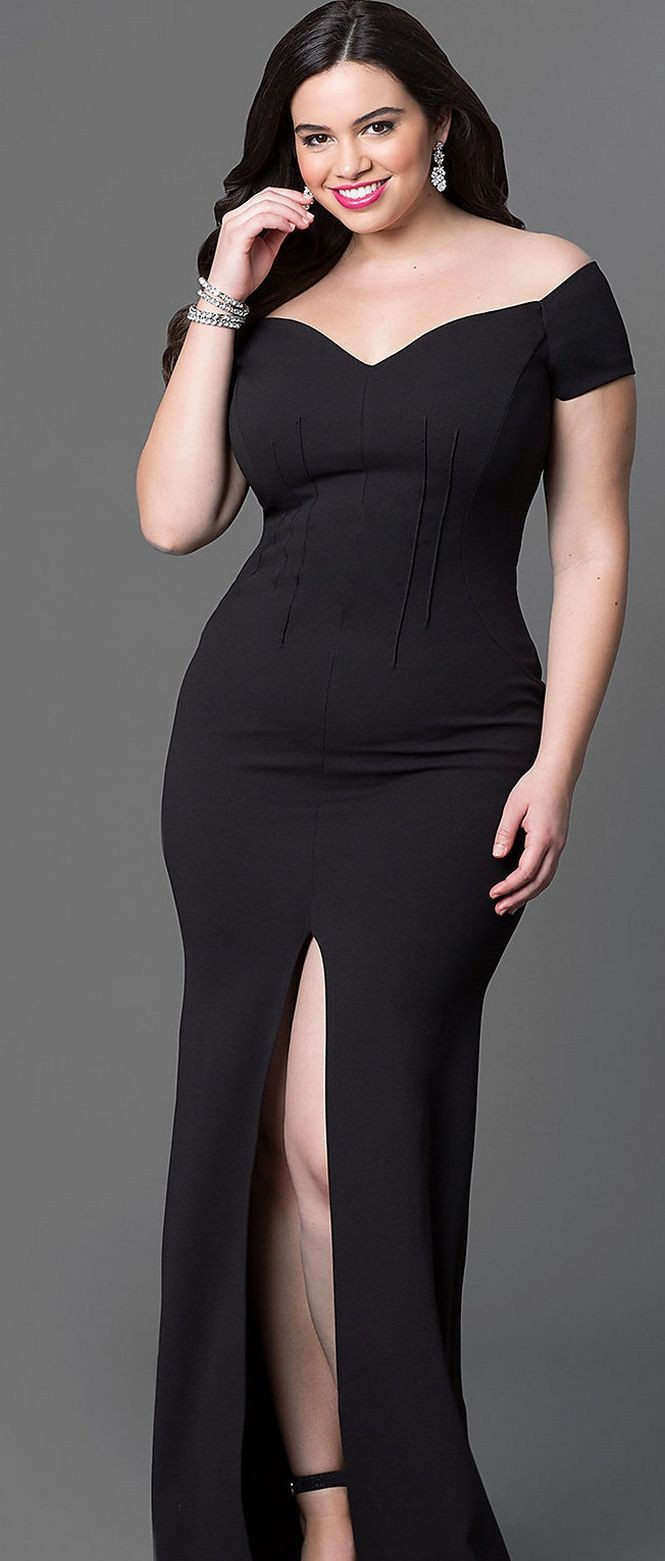 black outfits for plus size ladies