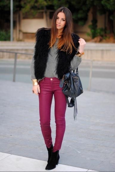 Latest Burgundy Pants Attire For Offiice | Outfit With Burgundy Pants ...
