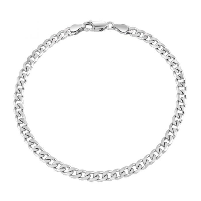 Sterling Silver 4.3mm Diamond Cut Curb Link Bracelet £21.00 | Curb ...
