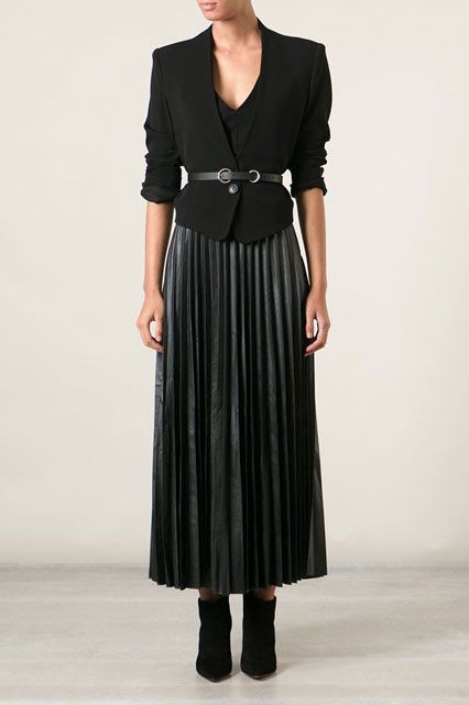 Black colour outfit, you must try with formal wear, blazer, skirt ...