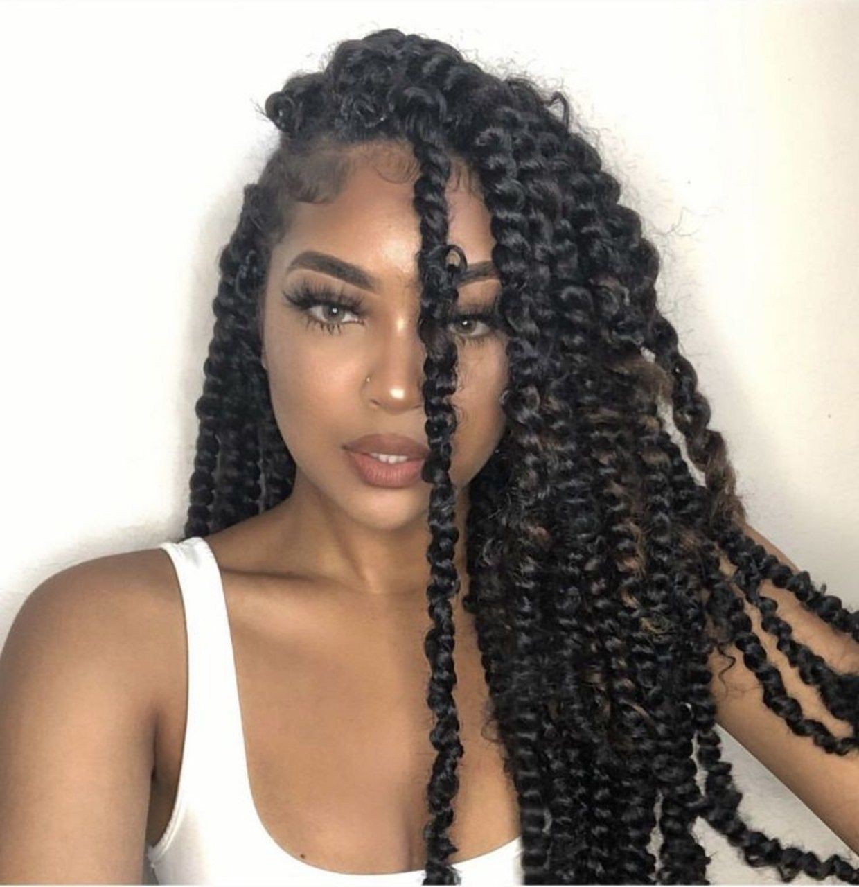 Outfit Stylevore twisted braids baddies artificial hair integrations ...
