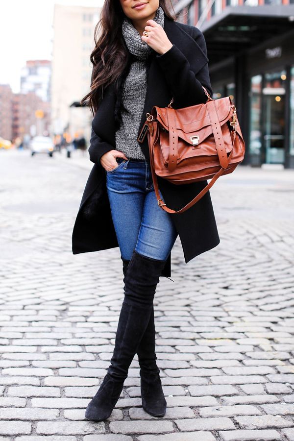 Stuart weitzman boots with jeans | Outfit With Thigh High Boots | Boots ...
