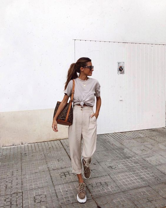 White colour outfit, you must try with trousers, shirt, top | Slouchy Pant  Outfits | Slouchy Pants, Street fashion, T Shirt