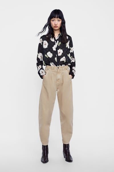 Only tailored low rise slouchy trousers in black  ASOS