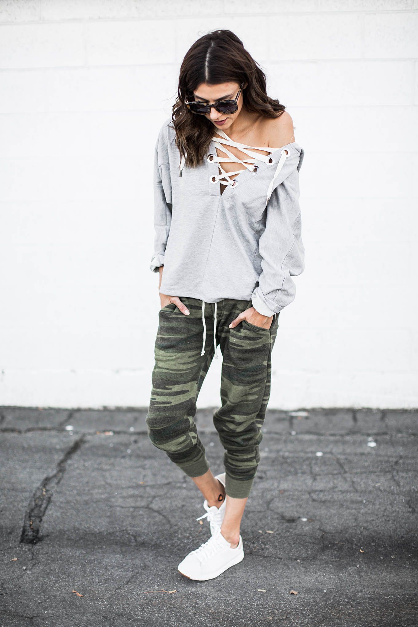 White clothing ideas with sportswear, sweatpant, trousers | Camo ...
