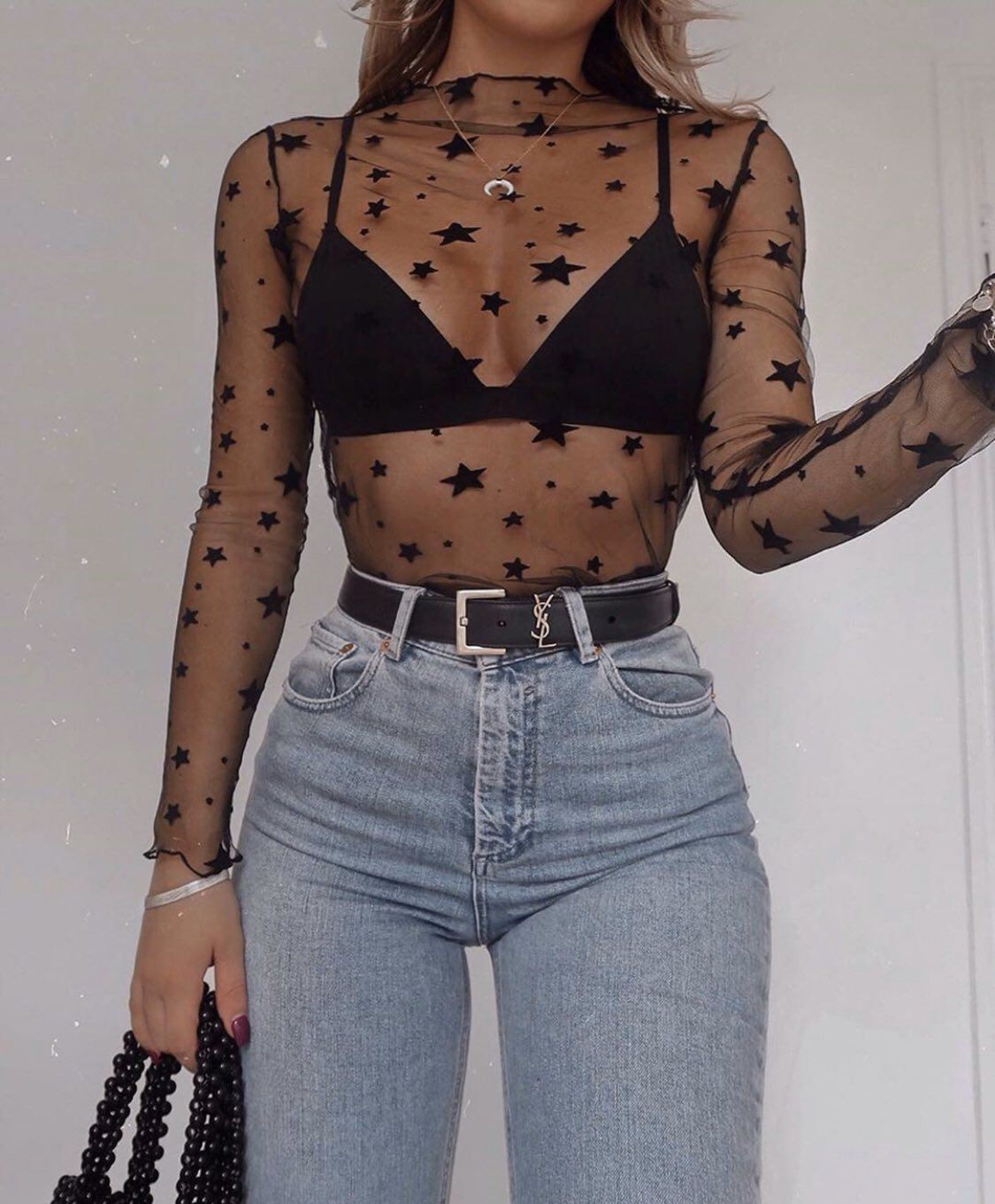 Outfit night out aesthetic, casual wear, crop top, t shirt | Mesh