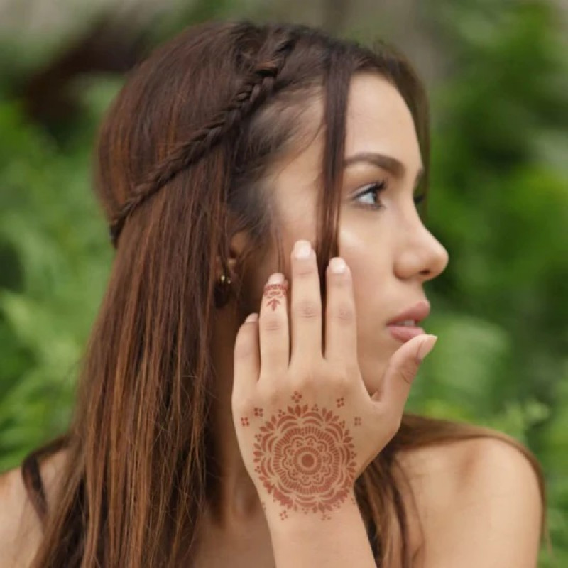 Blossom Henna Tattoo Stencil: 