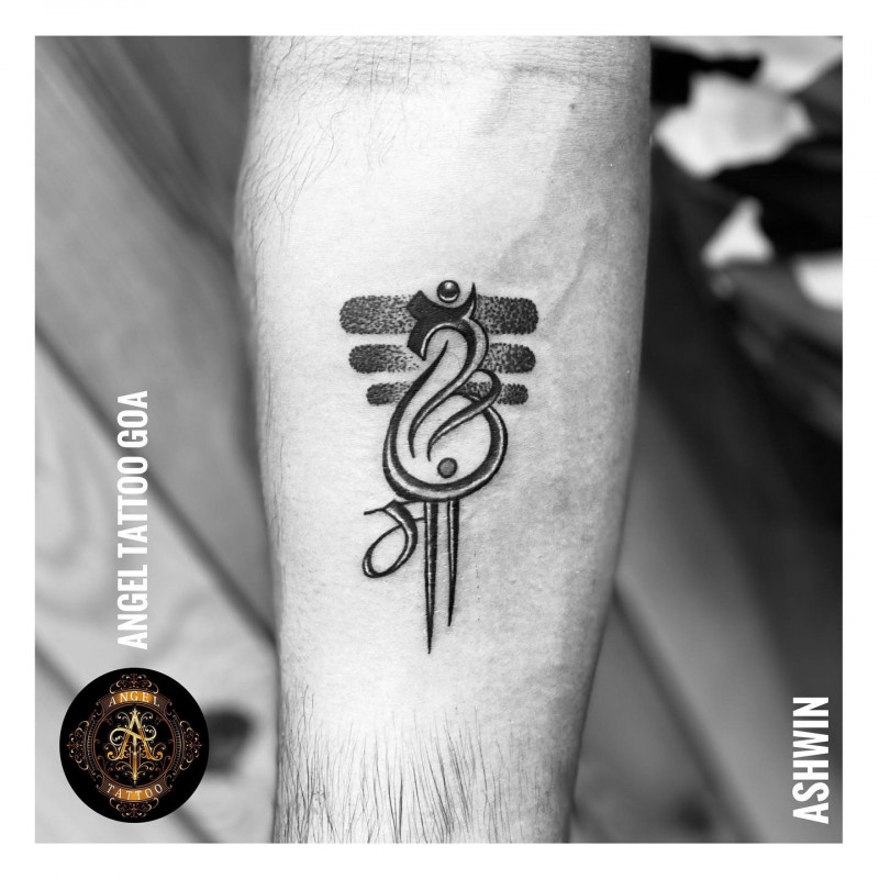 Om With Maa Tattoo | Tattoo For Men
