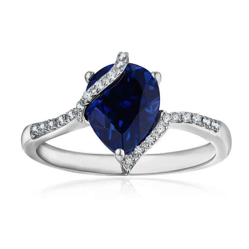 Make a Statement with These Stunning Pear-Shaped Sapphire Rings: 