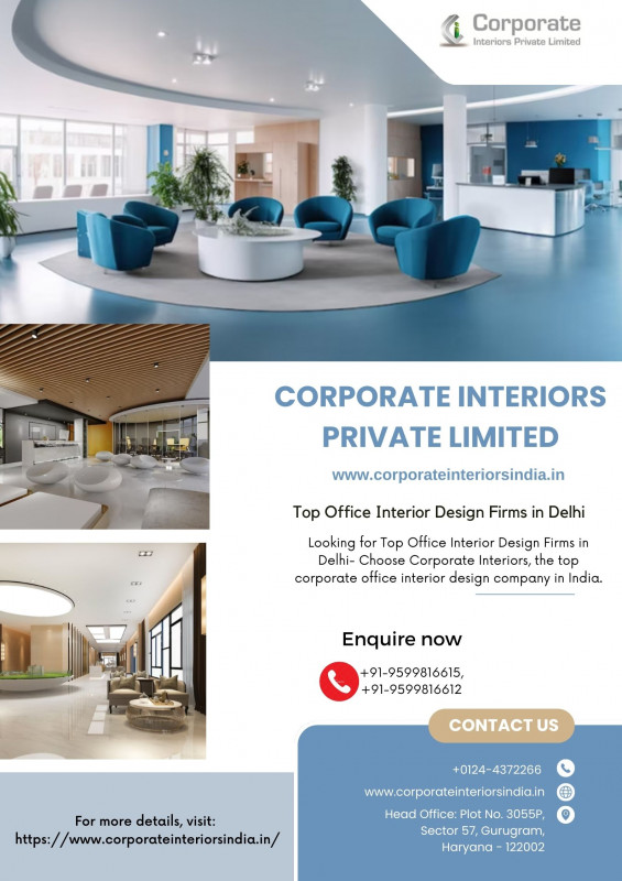 Top Office Interior Design Firms in Delhi: 