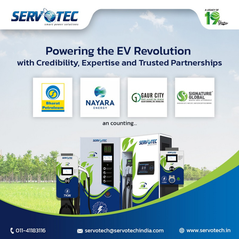 Powering the EV Revolution with Servotech Electric Vehicle Charging Stations: 