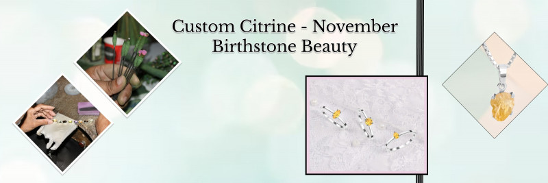 Customized November Birthstone Jewelry: Charm of Citrine: 