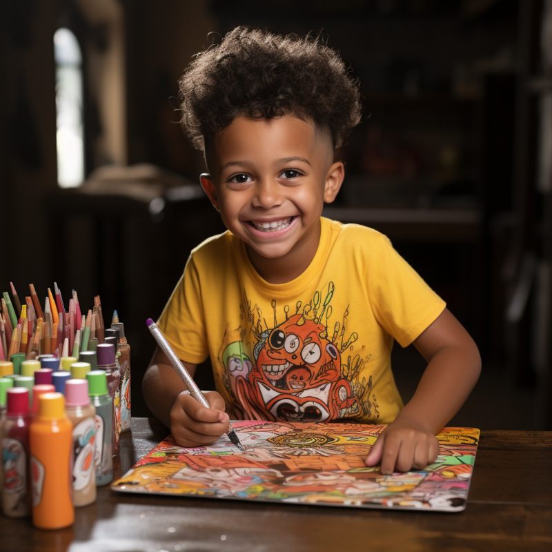 The spectrum of imagination through coloring pages: 
