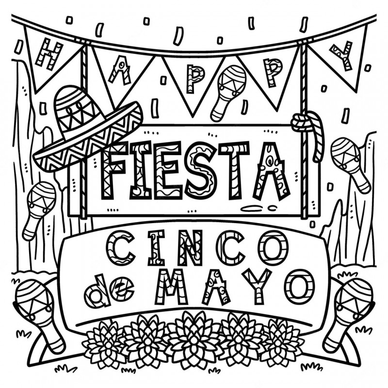 Vibrant and Vivacious: Your Guide to the Ultimate Cinco de Mayo Coloring Fun!: 