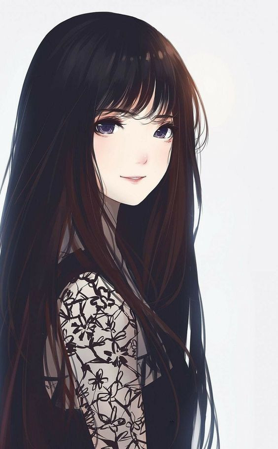 Anime Girl With Black Hair posted by Zoey Walker black hair pfp HD phone  wallpaper  Pxfuel