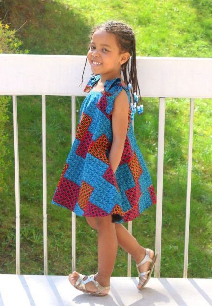 Ankara styles children wear african wax prints, one-piece garment