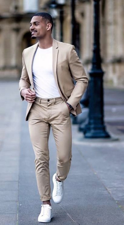 Beige Jackets And Tuxedo, Semi Formal Outfits Ideas With Beige Formal Trouser | Men's clothing