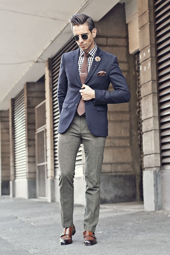 Grey Suit Jackets And Tuxedo Convocation Fashion Tips With Grey Formal  Trouser Checked Shirt With Checked Blazer  convocation
