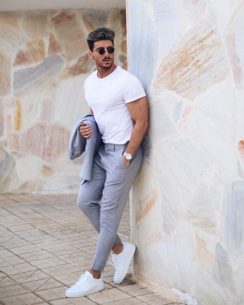 suit trousers with t shirt