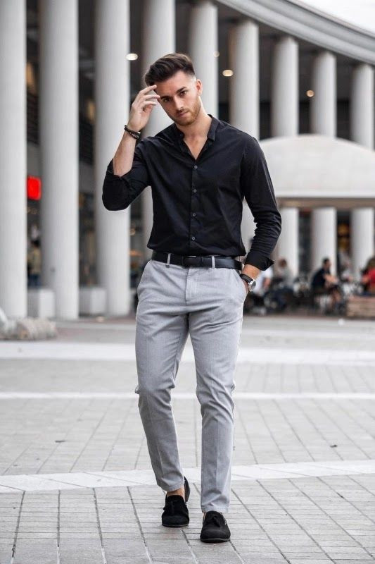 Black Shirt Matching Pant Combination for Men