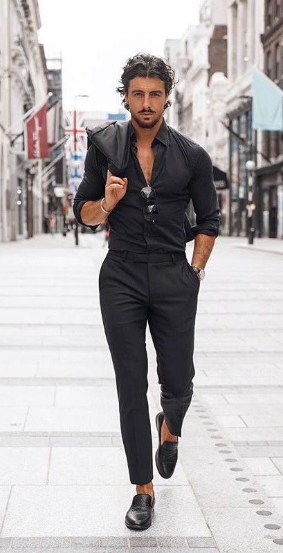 Dark colour Shirt and pants color combinations, men | Mens smart casual  outfits, Black shirt outfit men, Shirt outfit men
