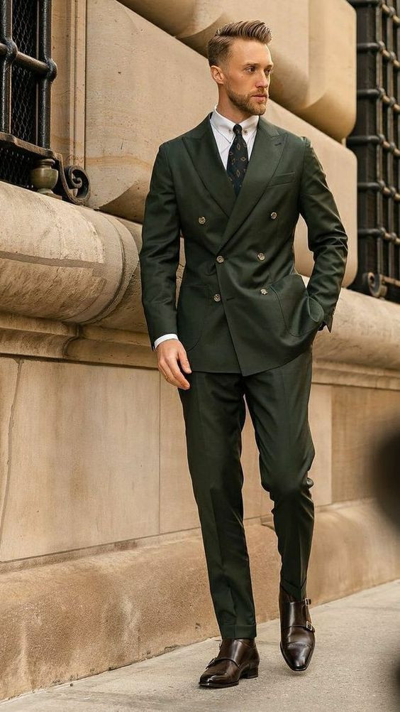 Green Suit Jackets And Tuxedo, Valentine's Day Outfit Trends With Grey ...