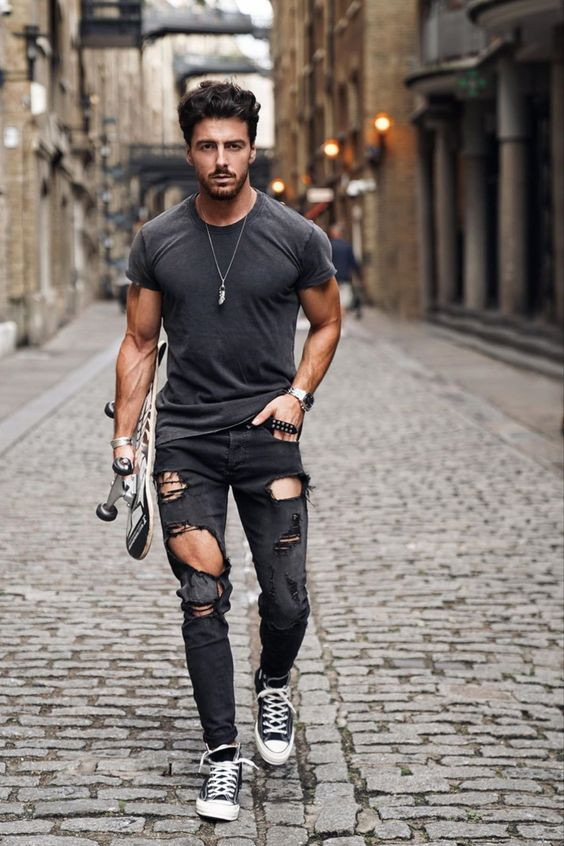 Outfit inspiration neck tattoo men, men's clothing