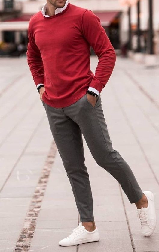 Perfect Grey plaid and red tshirt outfit  Best Fashion Blog For Men   TheUnstitchdcom