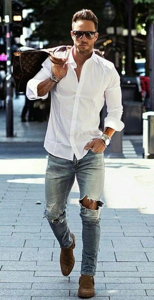 Top 48 Imagen White Shirt And Jeans Outfit Male Abzlocal Mx