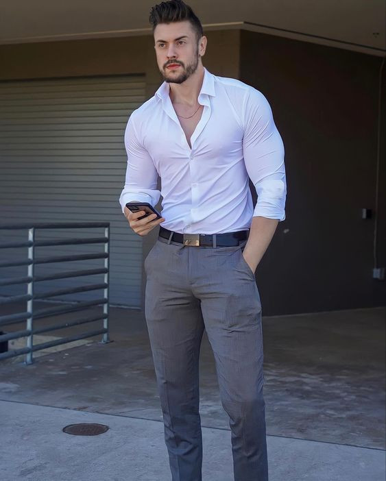 White Shirt, Formal Shirt Fashion Tips With Grey Jeans, Jeans | Dress ...