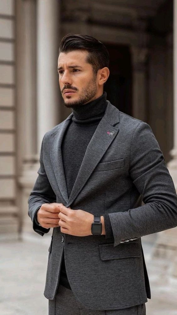 How To Master The Turtleneck With A Suit Look Suits Expert | atelier ...
