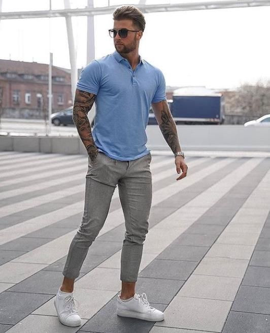 What tie color should be worn with grey pants and a blue shirt? - Quora
