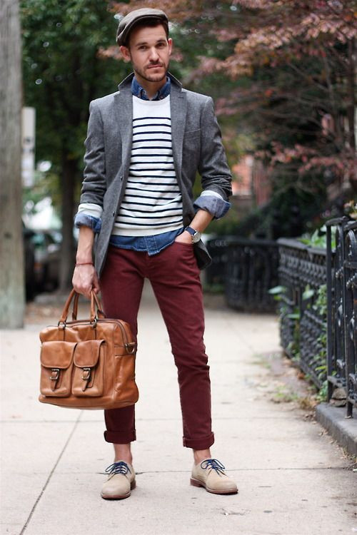Burgundy Dress Pants with Black and Silver Leather Watch Outfits For Men (3  ideas & outfits) | Lookastic