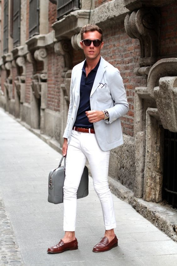 White Suit Trouser, Men's Fashion Ideas With Light Blue Suit Jackets ...