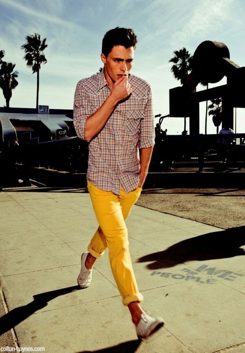Yellow Casual Trouser, Men's Outfit Trends With Shirt, Mens Yellow Pants  Outfit | Men's pants