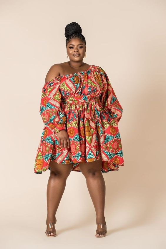 Ankara for plus size, clothing ideas with day dress, one-piece garment ...