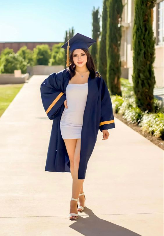 You can make your graduation outfit memorable with this white dress ...